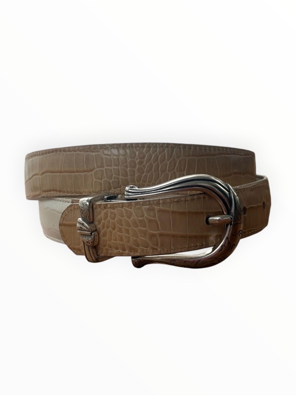Brighton reversible Croc-Embossed Leather Belt
